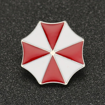 Biohazard Brooch Pin Alice Umbrella Corporation Red White Enamel Logo Amulet Badge Hot Movie Game Jewelry Men Women Wholesale daiiibabyyy